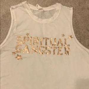 Spiritual gangster size small crop tank
